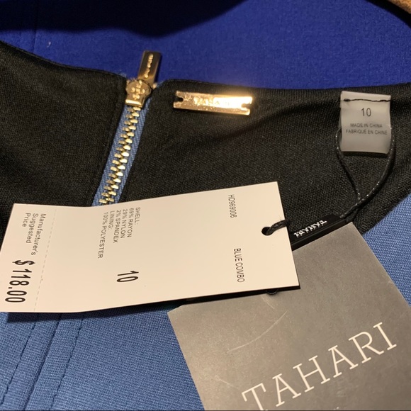 Tahari color block shift dress - Picture 3 of 4